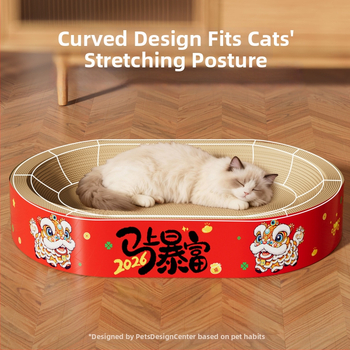 Πίνακας γρατσουνίσματος γάτων με φωλιά, ανθεκτικός στη φθορά, χωρίς απομάκρυνση τρίχων, κατασκευή από κυματοειδές χαρτόνι