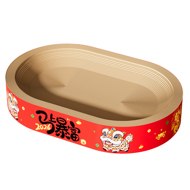 Πίνακας γρατσουνίσματος γάτων με φωλιά, ανθεκτικός στη φθορά, χωρίς απομάκρυνση τρίχων, κατασκευή από κυματοειδές χαρτόνι