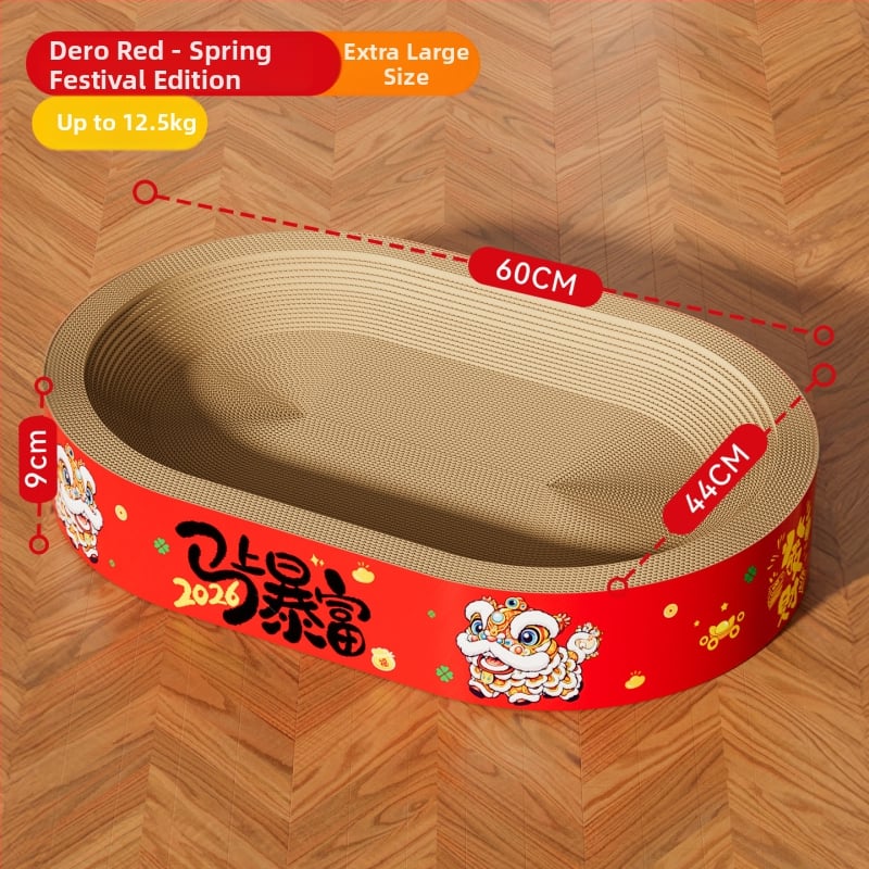 Πίνακας γρατσουνίσματος γάτων με φωλιά, ανθεκτικός στη φθορά, χωρίς απομάκρυνση τρίχων, κατασκευή από κυματοειδές χαρτόνι