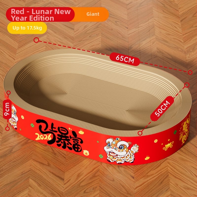 Πίνακας γρατσουνίσματος γάτων με φωλιά, ανθεκτικός στη φθορά, χωρίς απομάκρυνση τρίχων, κατασκευή από κυματοειδές χαρτόνι