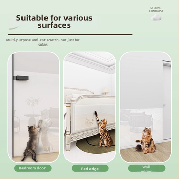 Φιλμ προστασίας καναπέ από γρατζουνιές γάτων — διαφανές κάλυμμα PVC, στυλ καρτούν