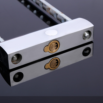 Κλειδαριά U για γυάλινες πόρτες — μοντέλο 015; υλικό: σκληρυμένο κράμα χάλυβα; βάρος: 0.9/1.2 kg; κατάλληλη για γυάλινες πόρτες, καταστήματα, αποθήκες; στυλ: μοντέρνο μινιμαλιστικό