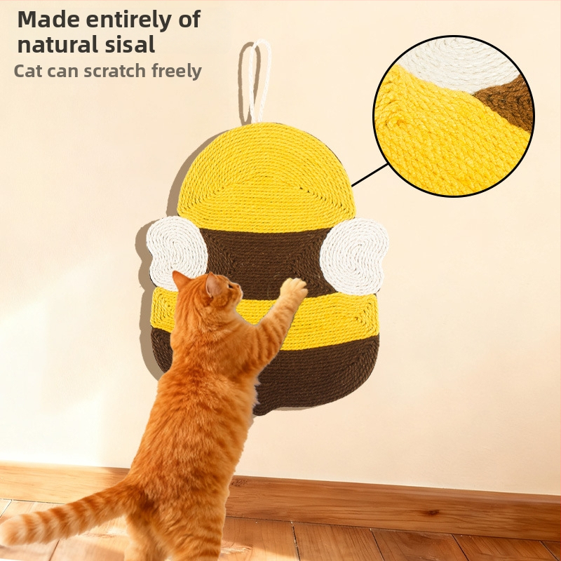 Πάτος γρατσουνίσματος για γάτες από σίσαλ, ανθεκτικός στη φθορά, εγκατεστημένος κάθετα στον τοίχο, προστασία καναπέ