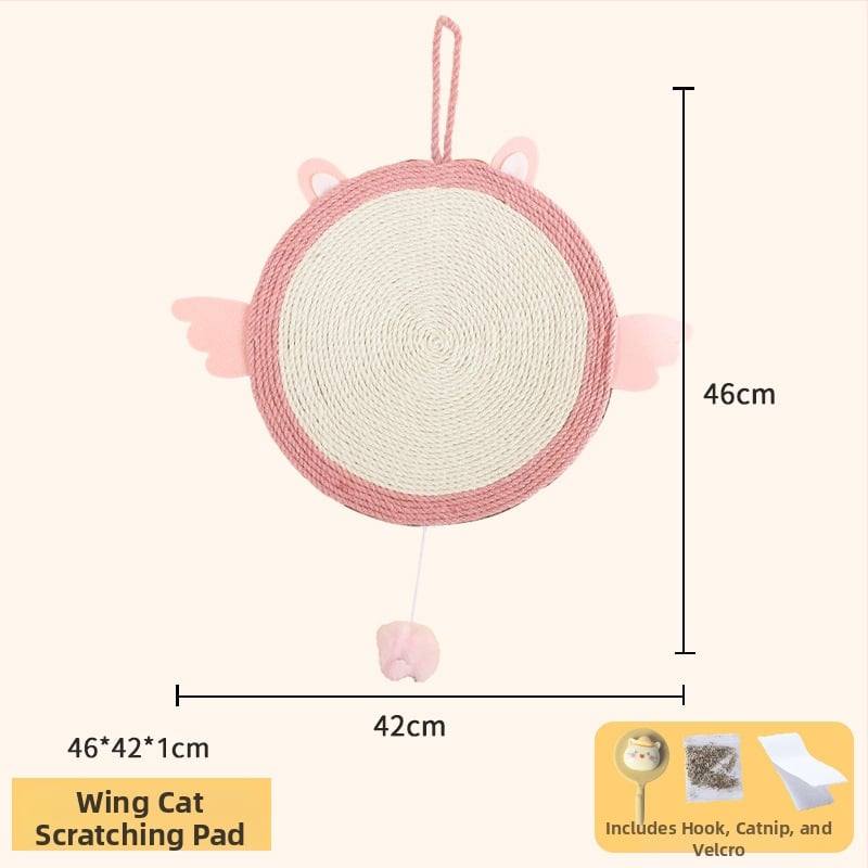 Πάτος γρατσουνίσματος για γάτες από σίσαλ, ανθεκτικός στη φθορά, εγκατεστημένος κάθετα στον τοίχο, προστασία καναπέ