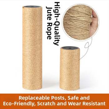 Mačací šplhací stĺp – DIY súprava s trubkou z Kraft papiera a konopným povrazom, jednoduchý štýl, Charming Pet