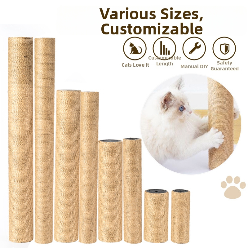 Mačací šplhací stĺp – DIY súprava s trubkou z Kraft papiera a konopným povrazom, jednoduchý štýl, Charming Pet