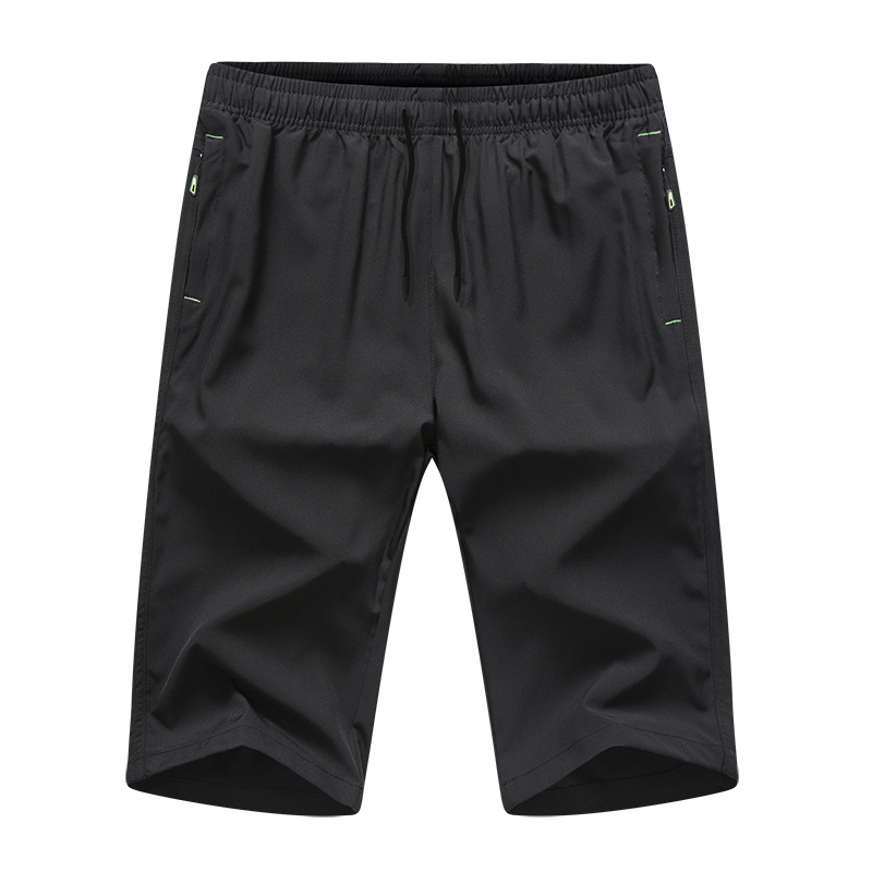 Muške Ice Silk casual šorceve, ravni kroj, duljina 7/5, 97% poliester