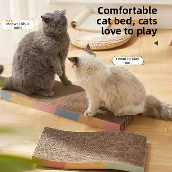 Δίσκος γρατσουνίσματος για γάτες и φωλιά από κυματοειδές χαρτόνι – αυτόνομη ψυχαγωγία, ανακούφιση πλήξης, γλυκό στυλ (Μάρκα: Powerful Factory)