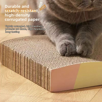 Δίσκος γρατσουνίσματος για γάτες и φωλιά από κυματοειδές χαρτόνι – αυτόνομη ψυχαγωγία, ανακούφιση πλήξης, γλυκό στυλ (Μάρκα: Powerful Factory)