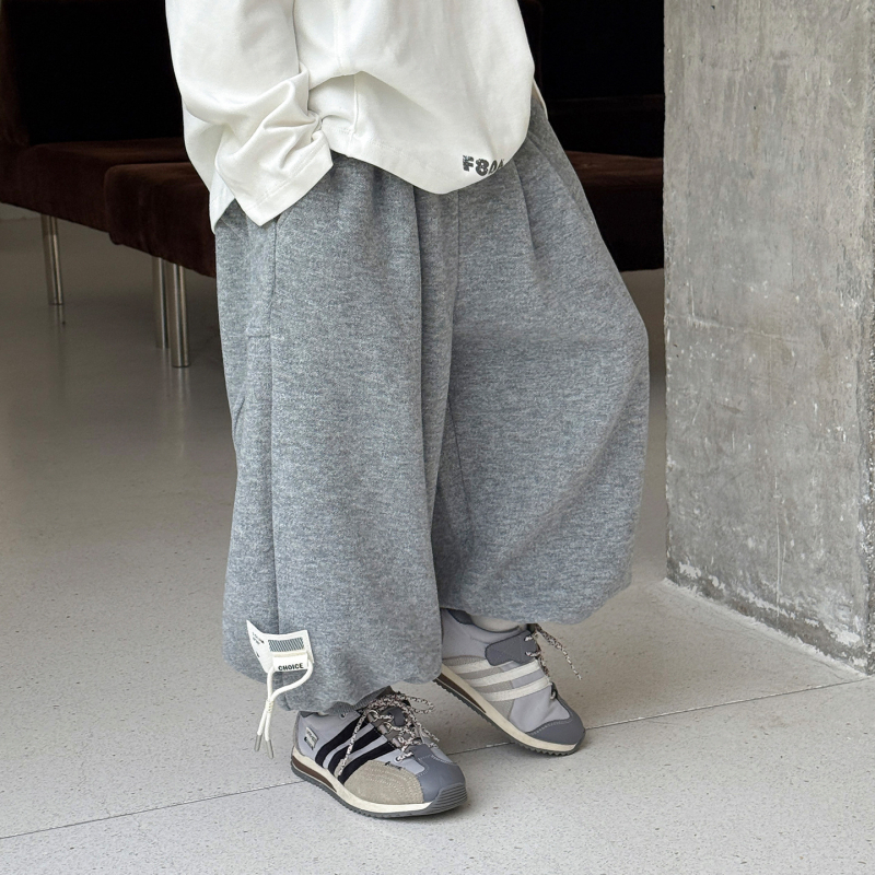 Dječje sweatpants korejskog stila, glavna tkanina pamuk 80%, topli debeli fleece, srednji pojas, zima