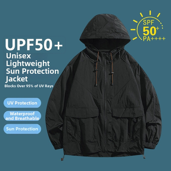 2350 Unisex lagani ljetni vanjski windbreaker od najlona, brzo se suši, prozračan, UPF50+, s kapuljom