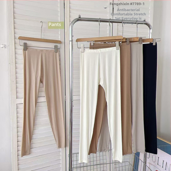 Maple Joy 7789-1 Tanak osnovni sloj od ledeno-svilene tkanine, unisex komplet gornji dio i hlače, bezšavne unutarnje odjeće za jesen