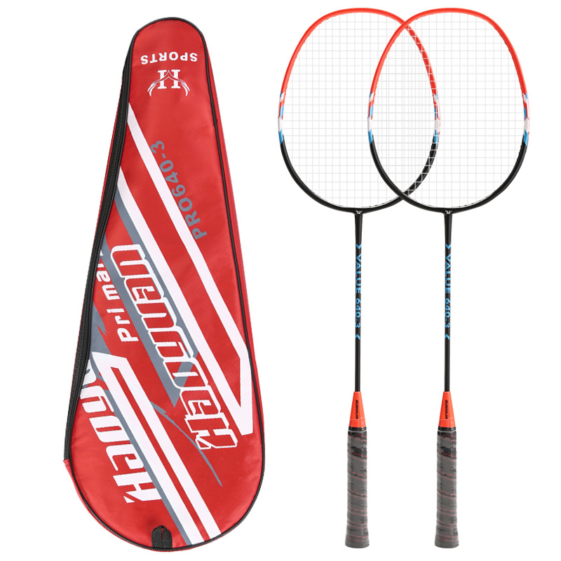 Raketa za badminton – okvir od aluminijske legure, jednodijelni integrirani dizajn, težina 95–100 g, set od dvije rakete, najlon žice