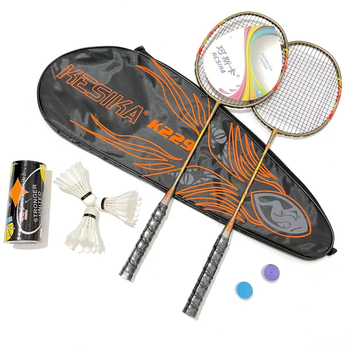 Coska Jednoporodna badminton raketa za odrasle, okvir od Ferroalloy, težina 95–100 g, držač G3, ravni shaft, otisnuto logo