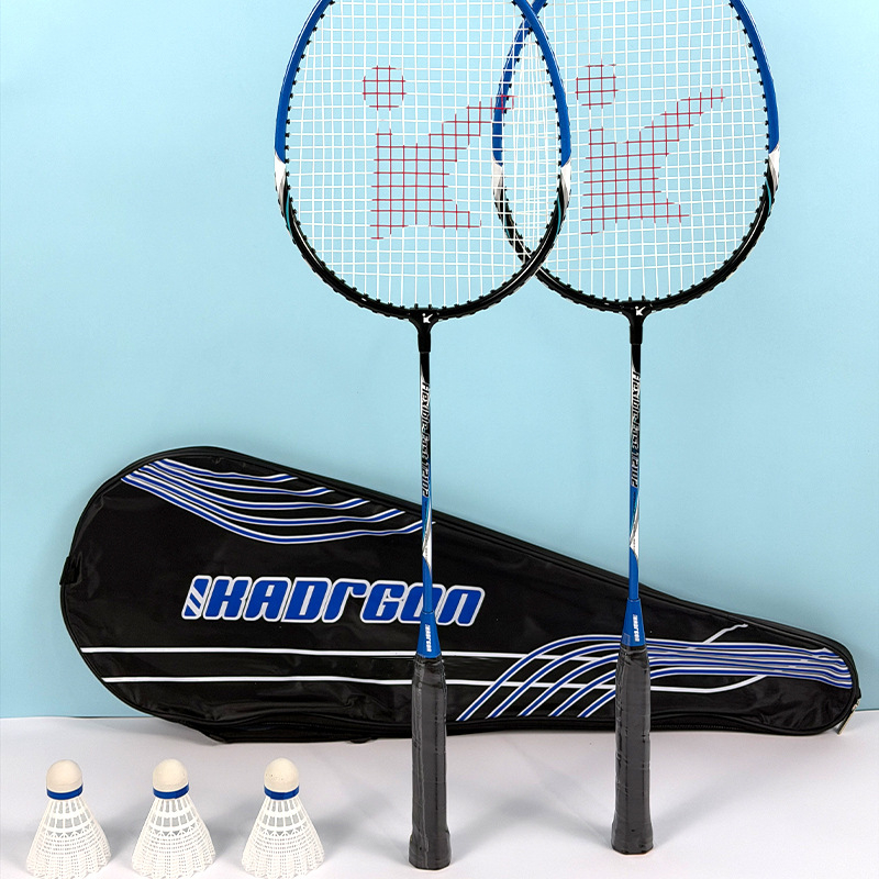 Badminton reketa Ikalong s aluminijskim okvirom, vlaknasta žica, ravna raketa, 95–100 g