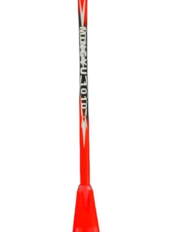 Ming Yu badminton reketa, pravim vratom, težina 95–100 g, okvir od ferosloja, najlon vrpce, debljina drške G4