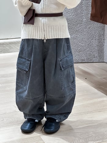 Dječje cargo hlače za jesen, unisex, 100% pamuk, mekan dodir, s džepovima