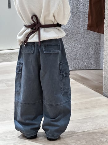 Dječje cargo hlače za jesen, unisex, 100% pamuk, mekan dodir, s džepovima