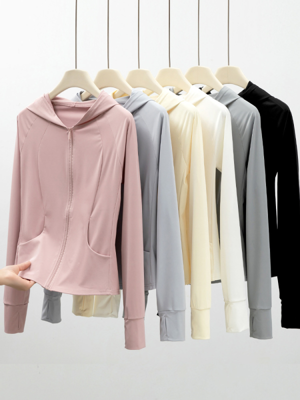 Unisex vanjska vjetrovka s kapuljom, UV zaštita UPF40+, lagani Ice Silk materijal, prozračna, pogodna za ljeto, proljeće i jesen