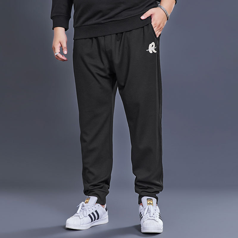 Muške jesenske trenirke hlače, labav kroj s manšetama, 70% pamuka, tkanina s ananas mrežom