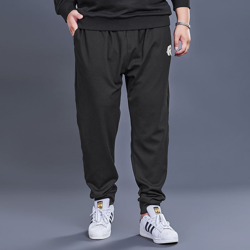 Muške jesenske trenirke hlače, labav kroj s manšetama, 70% pamuka, tkanina s ananas mrežom