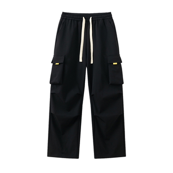 Hlače paratrooper, slobodan kroj, srednji pojas, ravne nogavice, materijal: 96% acetatnih vlakana + poliester, Hongkong stil