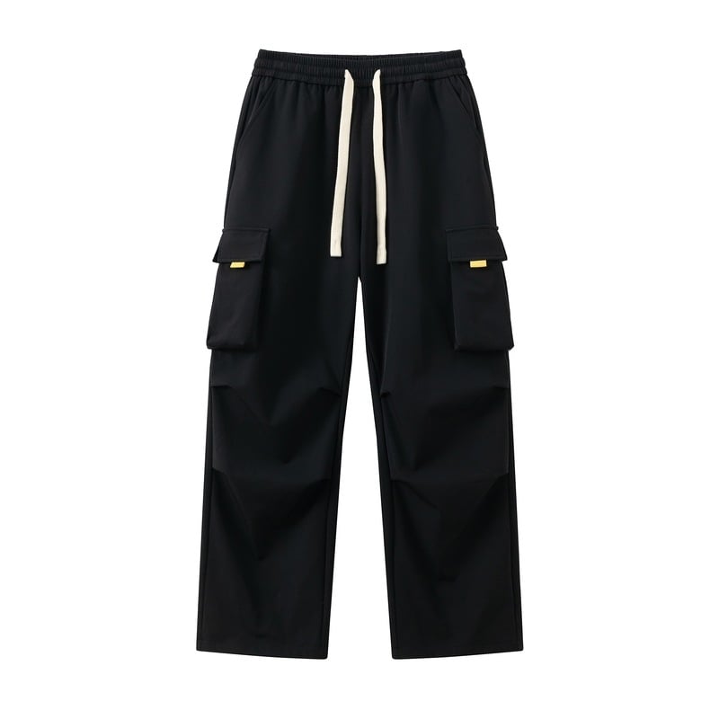 Hlače paratrooper, slobodan kroj, srednji pojas, ravne nogavice, materijal: 96% acetatnih vlakana + poliester, Hongkong stil