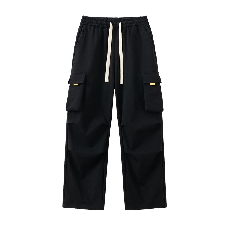 Hlače paratrooper, slobodan kroj, srednji pojas, ravne nogavice, materijal: 96% acetatnih vlakana + poliester, Hongkong stil