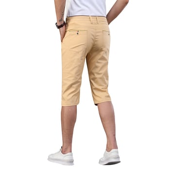 Férfi pamut sportos casual nadrág, egyenes szabású, cropped hossz, középső derekú, egyszínű