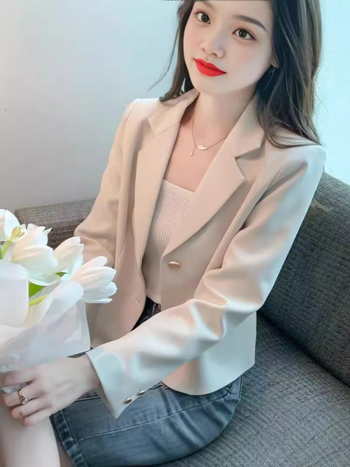 Női slim szabású kosztüm felső 3D mintával, hosszú ujjú, kosztüm gallér, poliészter (95%+)