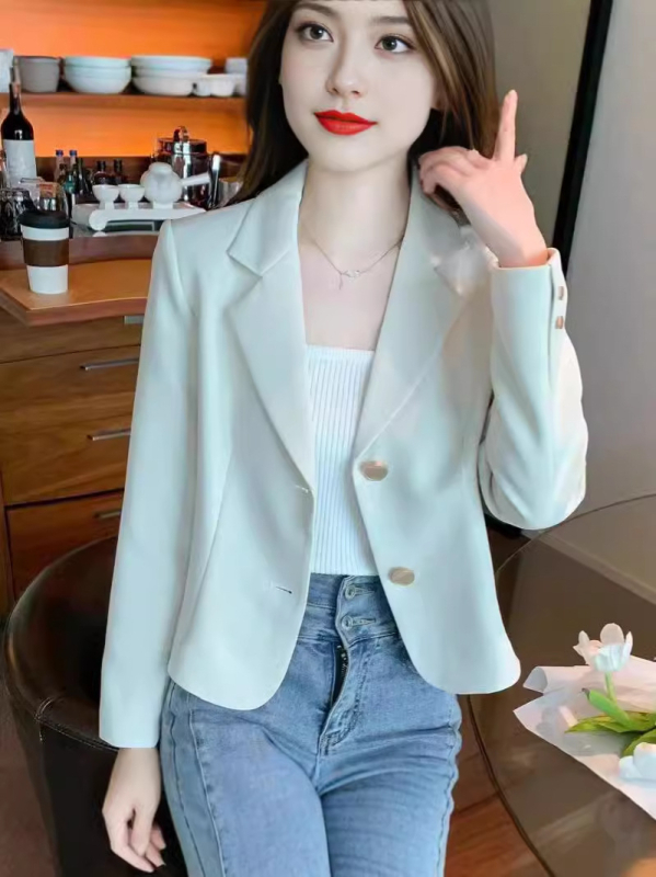 Női slim szabású kosztüm felső 3D mintával, hosszú ujjú, kosztüm gallér, poliészter (95%+)