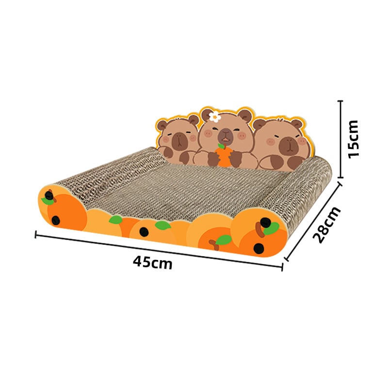 Πλάκα γρατζουνίσματος γάτας από γофραρισμένο χαρτί – ανθεκτική, δεν σπάει, ανθεκτική στις γρατσουνιές; στυλ καρτούν, Μοντέλο MZB1601, Συσκευασία 1, Για όλες τις εποχές