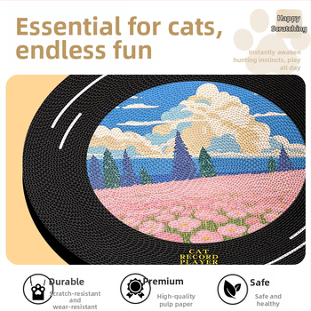 Πίνακας γρατσουνίσματος για γάτες από Washi χαρτί – επιτοίχιος, περιστρεφόμενος, σχέδιο πατουσάς γάτας σε ύφος ελαιογραφίας (χαριτωμένο στυλ)