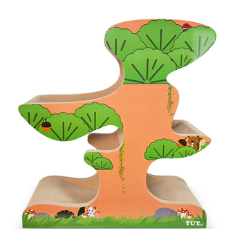 Γάτας δίσκος γρατσουνίσματος από κυματοειδές χαρτόνι, ανθεκτικό, για όλες τις εποχές, στυλ καρτούν, μοντέλο 25T0260M/25T0261M, τυχαίο κουτί