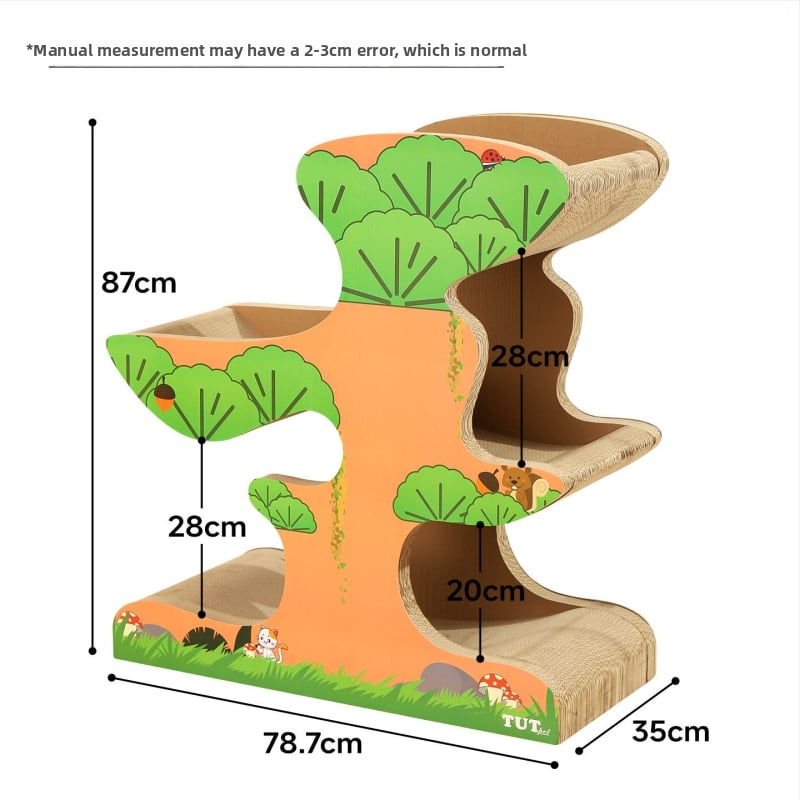 Γάτας δίσκος γρατσουνίσματος από κυματοειδές χαρτόνι, ανθεκτικό, για όλες τις εποχές, στυλ καρτούν, μοντέλο 25T0260M/25T0261M, τυχαίο κουτί