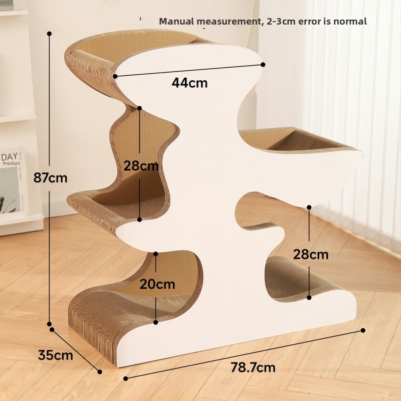 Γάτας δίσκος γρατσουνίσματος από κυματοειδές χαρτόνι, ανθεκτικό, για όλες τις εποχές, στυλ καρτούν, μοντέλο 25T0260M/25T0261M, τυχαίο κουτί