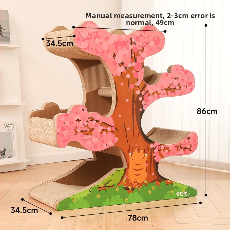 Γάτας δίσκος γρατσουνίσματος από κυματοειδές χαρτόνι, ανθεκτικό, για όλες τις εποχές, στυλ καρτούν, μοντέλο 25T0260M/25T0261M, τυχαίο κουτί