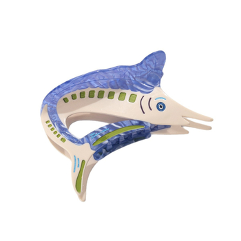 Acetát hajcsipesz hal motívummal – eredeti dizájn, kézzel készült, rögzítő fogó hajcsipesz nőknek