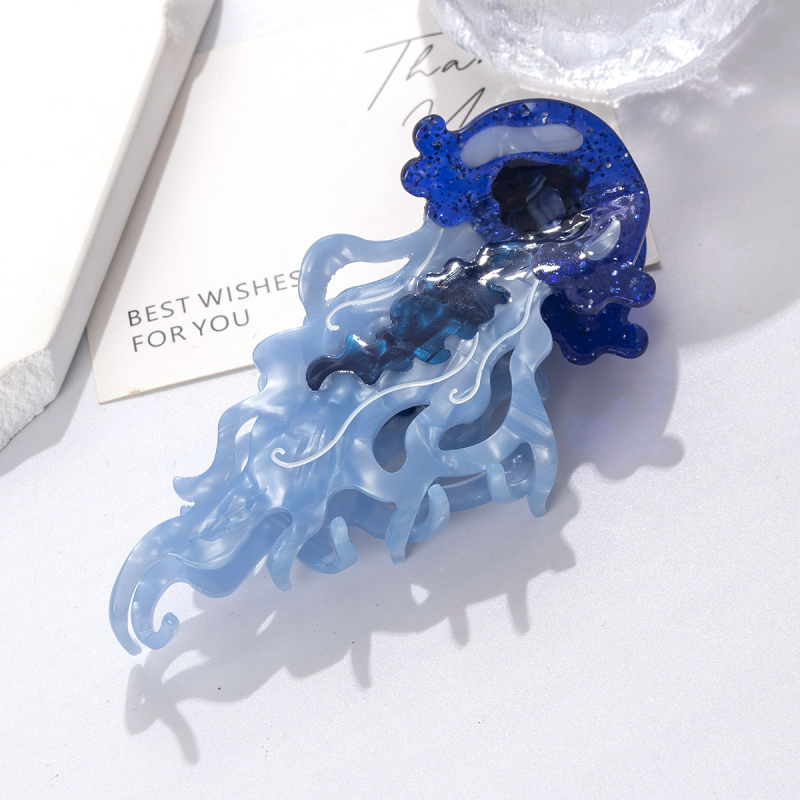 Acetát hajcsipesz hal motívummal – eredeti dizájn, kézzel készült, rögzítő fogó hajcsipesz nőknek