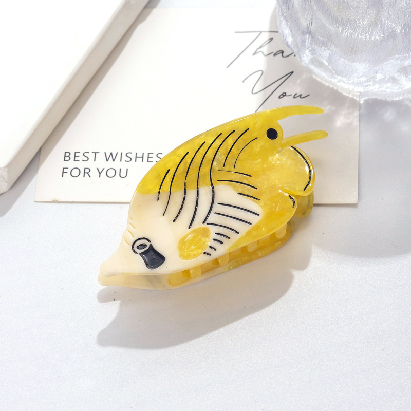 Acetát hajcsipesz hal motívummal – eredeti dizájn, kézzel készült, rögzítő fogó hajcsipesz nőknek