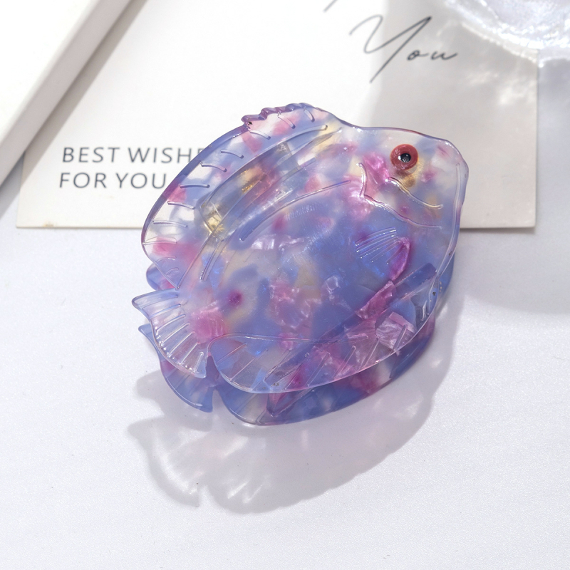 Acetát hajcsipesz hal motívummal – eredeti dizájn, kézzel készült, rögzítő fogó hajcsipesz nőknek