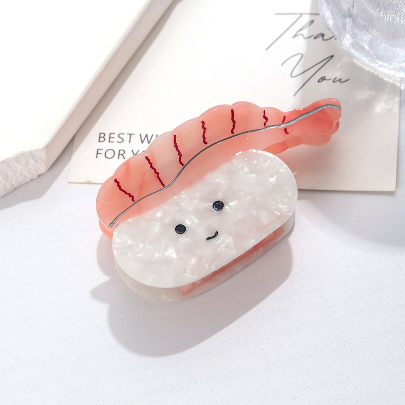 Acetát hajcsipesz hal motívummal – eredeti dizájn, kézzel készült, rögzítő fogó hajcsipesz nőknek