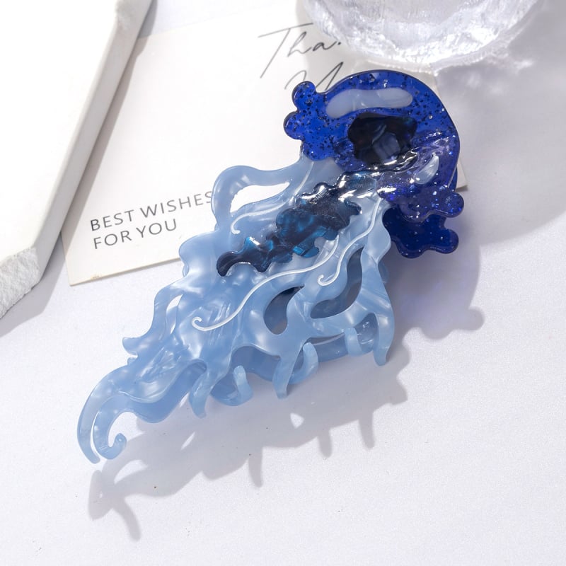 Acetát hajcsipesz hal motívummal – eredeti dizájn, kézzel készült, rögzítő fogó hajcsipesz nőknek