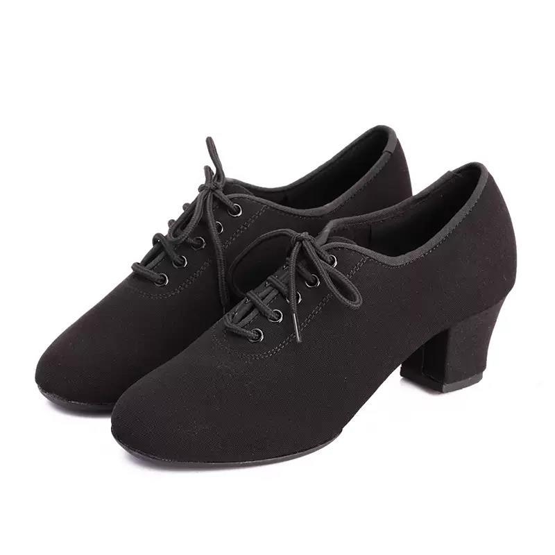 Betty ženske latino plesne cipele, odrasle, s debelim petom, mekane podom, cipele za vježbanje, moderan učiteljski stil, ballroom ples