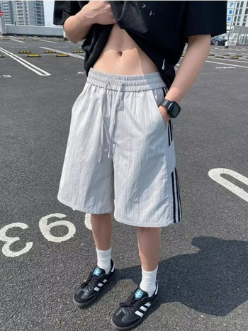 Košarkaške kratke hlače, brzo sušeći poliester, širok kroj, ljeto, sportski stil.