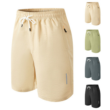 Muške kratke hlače za brzo sušenje, s džepovima na zatvarač, slobodan kroj, 100% poliester, ljeto, sport