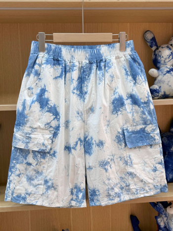 Férfi pamut rövidnadrág, egyenes szabású, nyárra sporthoz és utazásokhoz, nem rugalmas