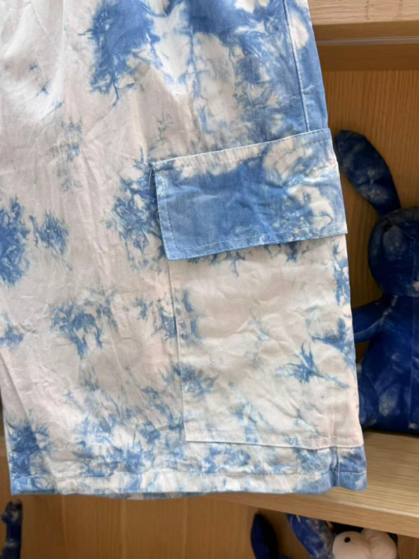 Férfi pamut rövidnadrág, egyenes szabású, nyárra sporthoz és utazásokhoz, nem rugalmas