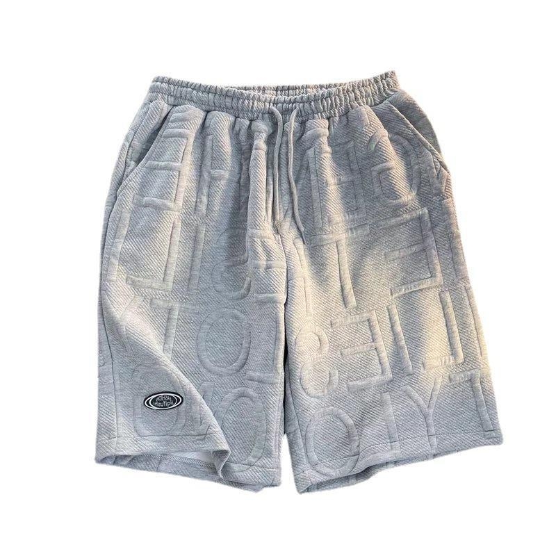 Muške ravne kratke hlače, poliester-elastični materijal, srednje visok pojas, casual ljeto, s više džepova