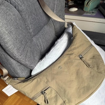 Slouchy torba preko ramena, korejskog stila, platno, zatvarač, podstava od platna, proljeće 2025